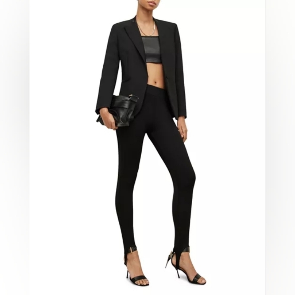 NWT All Saints Black Women's Pants Liliana Stirrup Leggings